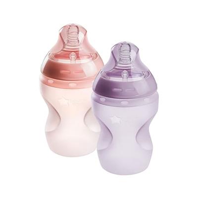 Tommee Tippee Anti-Colic Baby Bottle, 9oz, Slow-Flow Nipple,  Self-Sterilizing, Pack of 2