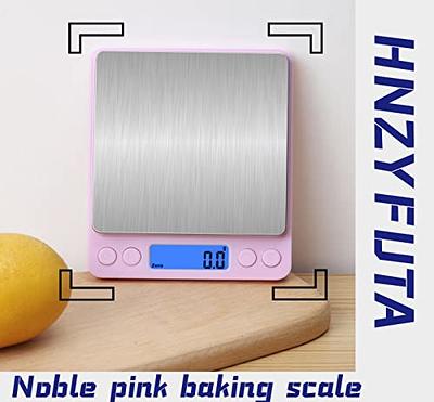 HNZYFUTA Digital Food Gram Scale Mini Pocket Scale for Food Ounces and  Grams,Baking,Cooking,Kitchen and Small Items,Tare Function,2Trays,LCD  Display (Batteries Included) Pink - Yahoo Shopping