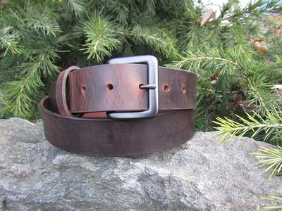 Buffalo Leather Belt - Made in USA - Handmade