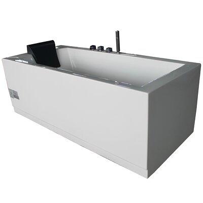 Empava 67 in. Right Hand Drain Acrylic Freestanding Flatbottom Whirlpool  Bathtub in White with Faucet - Water Jets - Yahoo Shopping