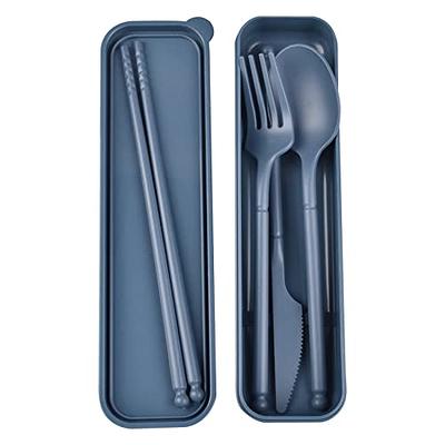 Portable Utensils Travel Camping Cutlery Set Fork Spoon Chopsticks with case