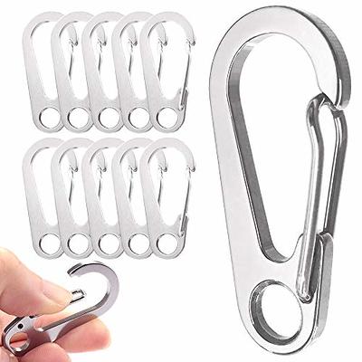 10PCS 1.77 Inch Stainless Steel Clip Spring-Snap Hook,EDC Mini Carabiner  Custom Quick Release Hook for ​Outdoor Key Chain Camping Fishing Hiking  Traveling - Yahoo Shopping