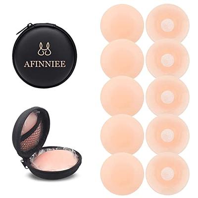 AFINNIEE 5 Pairs Pasties Nipple Cover for Women Reusable Invisible