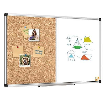 Realspace Magnetic Dry Erase WhiteboardCork Bulletin Board 24 x 36 Black  Frame - Office Depot