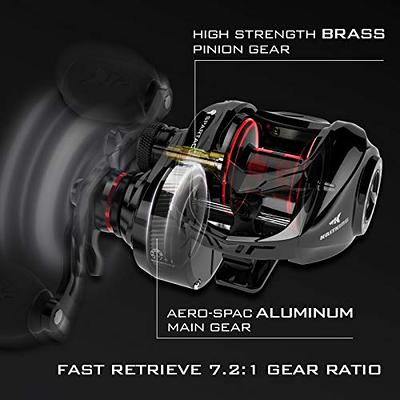 KastKing Spartacus II Baitcasting Fishing Reel, 6oz Ultralight Baitcaster  Reel, Super Smooth with 17.6 LB Carbon Fiber Drag, 7.2:1 Gear Ratio, 39mm  Palm Perfect Lower Profile Design