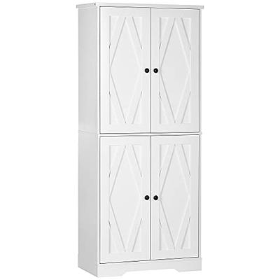 Costway 41'' Farmhouse Kitchen Pantry Storage Cabinet w/Doors