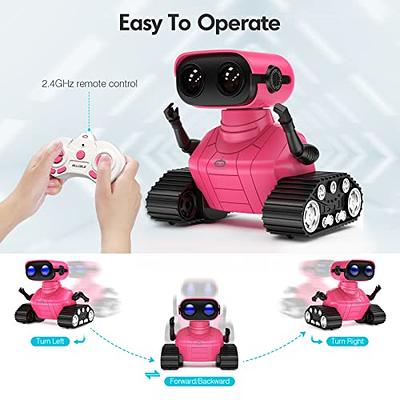 ALLCELE Robot Toys, Rechargeable RC Robot for Boys and Girls, Remote  Control Toy with Music and LED Eyes, Gift for Children Age 3 Years and Up -  White