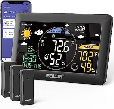 Weather Stations Wireless Indoor Outdoor with Multiple Sensors, SZFZMZ  Color Display Weather Station Indoor Outdoor Thermometer Wireless Weather  Forecast Station, Digital Atomic Clock with Backlight - Yahoo Shopping