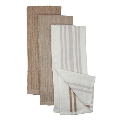 Enclave Collection 3-Piece Kitchen Towel, Oven Mitt, and Pot Holder Set,  Terracotta