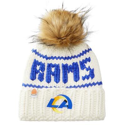 Women's Los Angeles Rams New Era Cream 2022 Sideline Cuffed Knit Hat