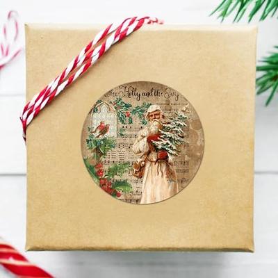 Snowflake Stickers - (Pack of 120) 2 inch Large Round Gold Foil Stamping Labels for Christmas Holiday Cards Gift Envelope Seals Boxes