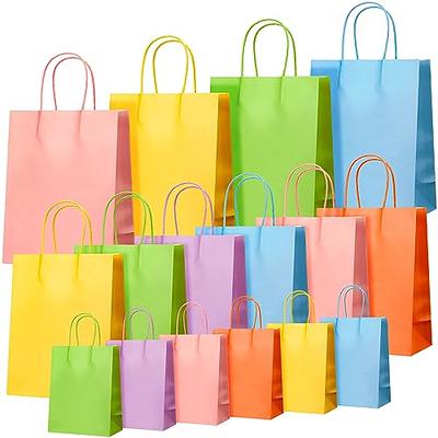 BagDream Paper Gift Bags 8x4.25x10.5 100Pcs Gift Bags Medium Size, Brown  Paper Bags with Handles Bulk Wedding Party Favor Bags, Kraft Bags, Grocery