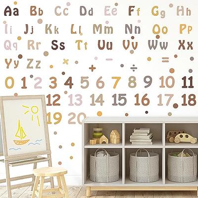 Alphabet Wall Decals ABC Stickers Learning Wall Decor for Kids Room Daycare Classroom Playroom Baby Nursery Decorations