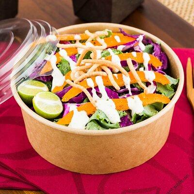 Bio Tek 25 oz Round Kraft Paper Salad Container - 6 x 6 x 2 1/2