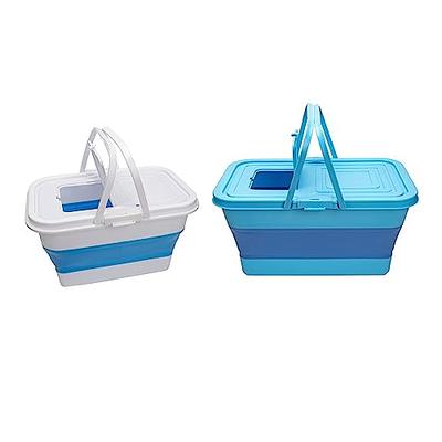 Large Silicone Collapsible Folding Storage Basket With Handels