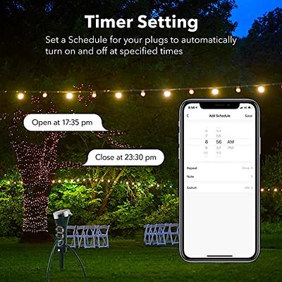 16A Heavy Duty Dual Outlet Outdoor Smart Wi-Fi Plug Timer Outlet