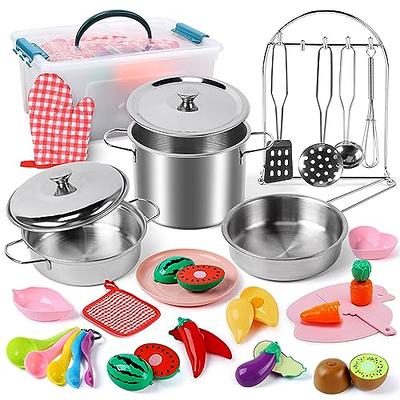 Cute Stone CUTE STONE Microwave Toys Kitchen Play Set,Kids Pretend Play  Electronic Oven with Play Food,Cookware Pot and Pan Toy Set