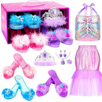 Unicorn Princess Dress Up Clothes for Little Girls – Costume, Jewelry and  Headband : : Toys & Games