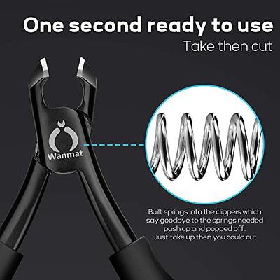 Unique Bargains Adult Toenail Clippers for Thick Nails Stainless Steel Nail  Clippers Nail Clippers Black