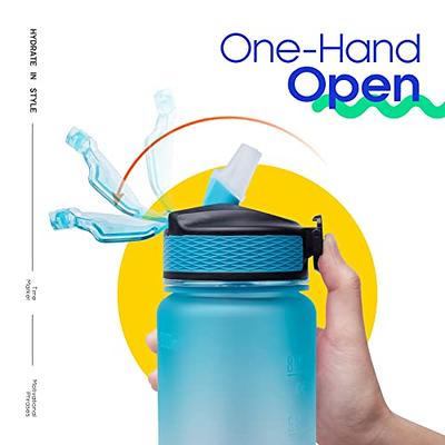 MEITAGIE 32oz Motivational Water Bottle with Time Marker & Fruit Strainer,  Leak-proof BPA Free Non-Toxic 1l Bottle with Carrying Strap, Perfect for  Fitness, Gym and Outdoor Sports Ombre: Mermaid