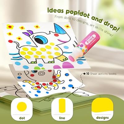 Soucolor Dot Markers, 8 Colors Washable Markers for Toddlers, Art