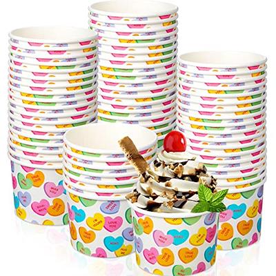 150 Pieces Football Paper Ice Cream Cups Game Day Party Supplies Disposable Ice  Cream Bowls Paper