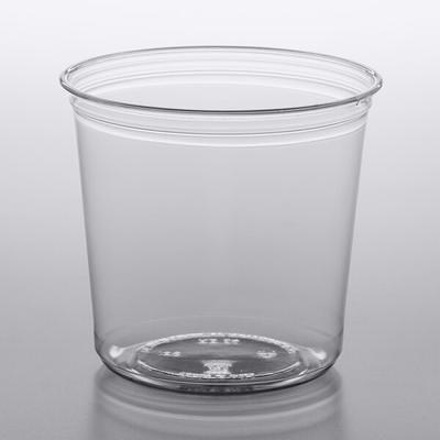 Fabri-Kal GS6-4 Greenware 4-Compartment Clear PLA Plastic Compostable  Container - 50/Pack