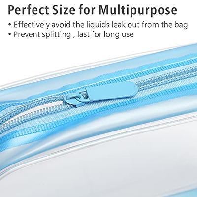 PACKISM Clear Toiletry Bag, 3 Pack TSA Approved Toiletry Bag Quart