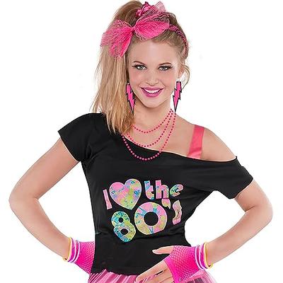 6-piece 1980s Women's Fluorescent Clothing Accessories Set, Leggings, Sexy  Fishing Net Gloves, Headbands, Bracelets, Earrings, Suitable For Women With  Vintage Neon Lights At 80s Fashion Parties (black) - Jewelry & Accessories 
