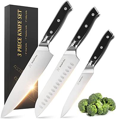 Knife Set Knife Set 3-Piece Knife Set | Chef - Santoku - Paring | Sustainable and Earth-Friendly Material | Gaia Series | Dalstrong - High-Carbon