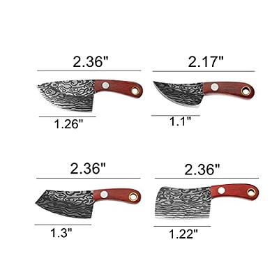 Epichao 4pcs Mini Pocket Knife Set Little Chef Knife Set Tiny Knife Cleaver  Small Thumb Multitool Box Cutter Tools - Yahoo Shopping