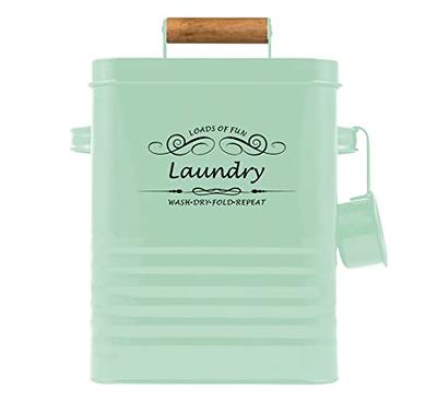 Metal Laundry Powder Container w/ Scoop