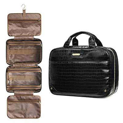 CLUCI Toiletry Bag for women / men Leather Travel Bag Water-resistant