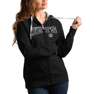 Women's Antigua Heathered Gray Cincinnati Bengals Wordmark Victory Full-Zip Hoodie