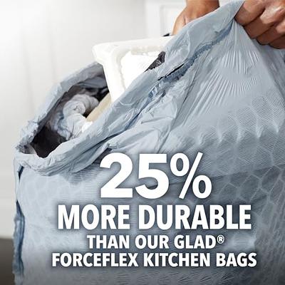 Glad ForceFlex Tall Kitchen Drawstring Trash Bags 13 Gallon Grey