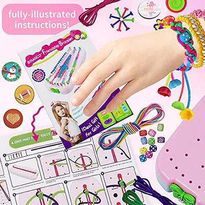  JMI MAGIC Friendship Bracelet Making Kit, 6 7 8 9 10 11 12 Year  Old Girls Birthday Christmas Gift Ideas, Crafts for Girls Ages 8-10, Toys  for 8-12 Year Old Teen Girls (Pink) : Toys & Games