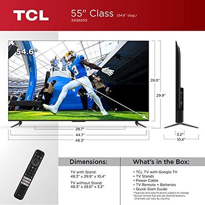 TCL 65 inches QM8 QLED 4K Smart Mini LED TV with Google (65QM850G, 2023  Model) Dolby Vision, Atmos, HDR Ultra, Game Accelerator up to 240Hz, Voice