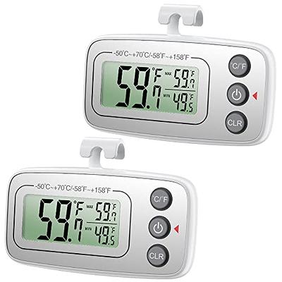 Digital Fridge Freezer Thermometer With Fridge Freezer Temperature Alarm  and Max Min Function - Refrigerator Thermometer For Fridge and Freezer  Alarm