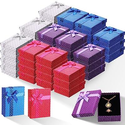 Henoyso 2.7 x 3.5 Inch Jewelry Gift Boxes Empty Cardboard Jewelry Boxes  Packaging Decorative Small Boxes for Gifts Ring Necklace Earring Christmas,  4 Colors (36 Pcs) - Yahoo Shopping