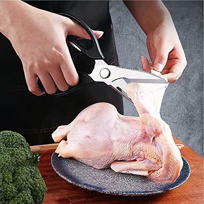 Kitchen Scissors-heavy Duty Kitchen Shears Stainless Steel,comes-apart  Detachable Kitchen Shears,with Magnetic Holder,compatible With  Chicken,meat,foo