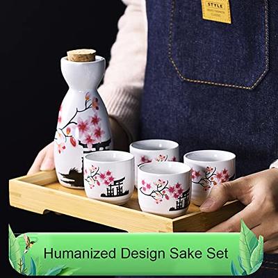 5 Pcs Sake Set 200ml Sake Bottle and 50ml Sake Cup Set Traditional Japanese  Hand Painted Design Porcelain Pottery Ceramic Cups Crafts Wine Glasses  (Pink Flower) - Yahoo Shopping