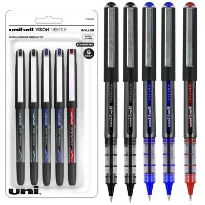uni ball Vision Rollerball Pens Micro Point 0.5 mm Black Barrel Blue Ink  Pack Of 12 - Office Depot