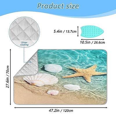 xigua Beach Ironing Mat with Silicone Rest Pad, Foldable Quilted