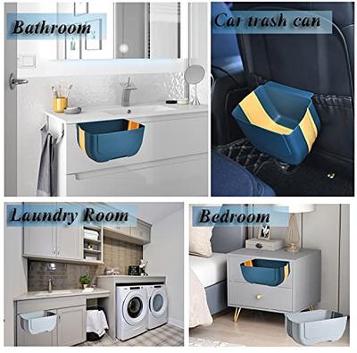 Collapsible Mini Trash Can For Kitchen Cabinet Door - Wall Mounted