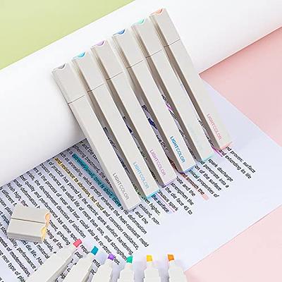 Aesthetic Cute Highlighters, Assorted Colors With Chisel Tip, Easy to Hold,  for Journal Planner Notes School Office Supplies