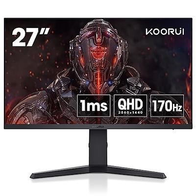 KOORUI 24 QHD Gaming Monitor 165Hz, 1ms, Nano IPS, 2K display, 100% sRGB,  Adaptive Sync, Height/Tilt/Pivot Adjustment, HDMI, DisplayPort, 100*100mm