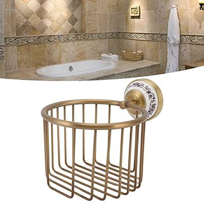 Qcold Metal Wire Basket Storage, Bathroom Basket for Organizing, Bathroom  Counter Organizer with Wooden Handles, Farmhouse Bathroom Decor Tray, Toilet  Paper Basket Storage (Small, Goldenen) - Yahoo Shopping