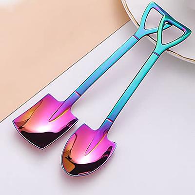 8 Pcs Coffee Stirrers Reusable 7.5 Inch Donut Swizzle Cocktail Spoon  Stainless Steel Long Handle Tall Spoon for Coffee Beverage Cocktail Drink,  Gold