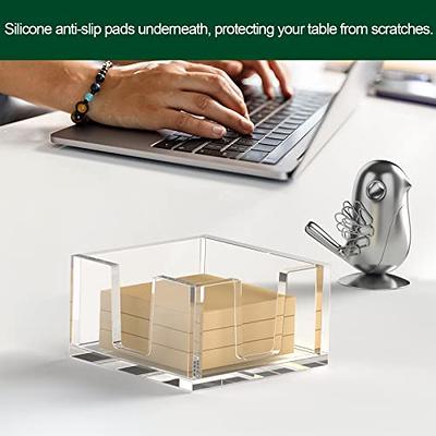 Brushed Aluminum 3x3 Memo Pad Holder Business Accessories