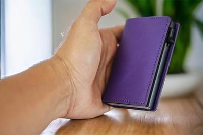 AirTag Wallet, Slim Wallet for Apple Air Tag, RFID Blocking Magnetic PU  Leather Smart Wallet Airtag Tracker Case (Purple) - Yahoo Shopping